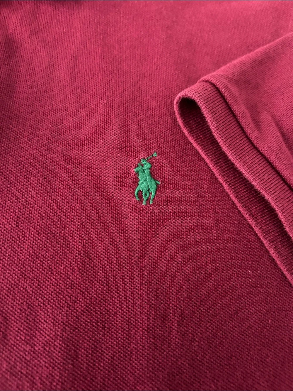 Ralph Lauren Men’s Burgundy Polo with Green Pony